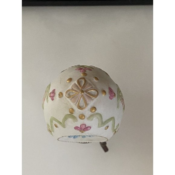 Cybis Floral Egg Franklin Mint Collectors Treasury with Stand 3" Vintage 1981 - Picture 4 of 16